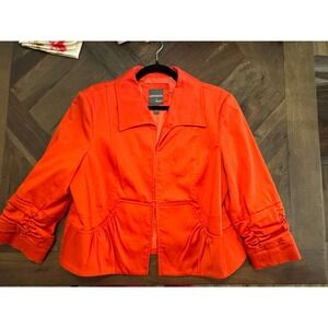 Women's Anthracite by Muse Dress Jacket Orange Size 14